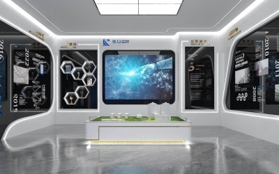 现代企业文化展厅3D模型下载